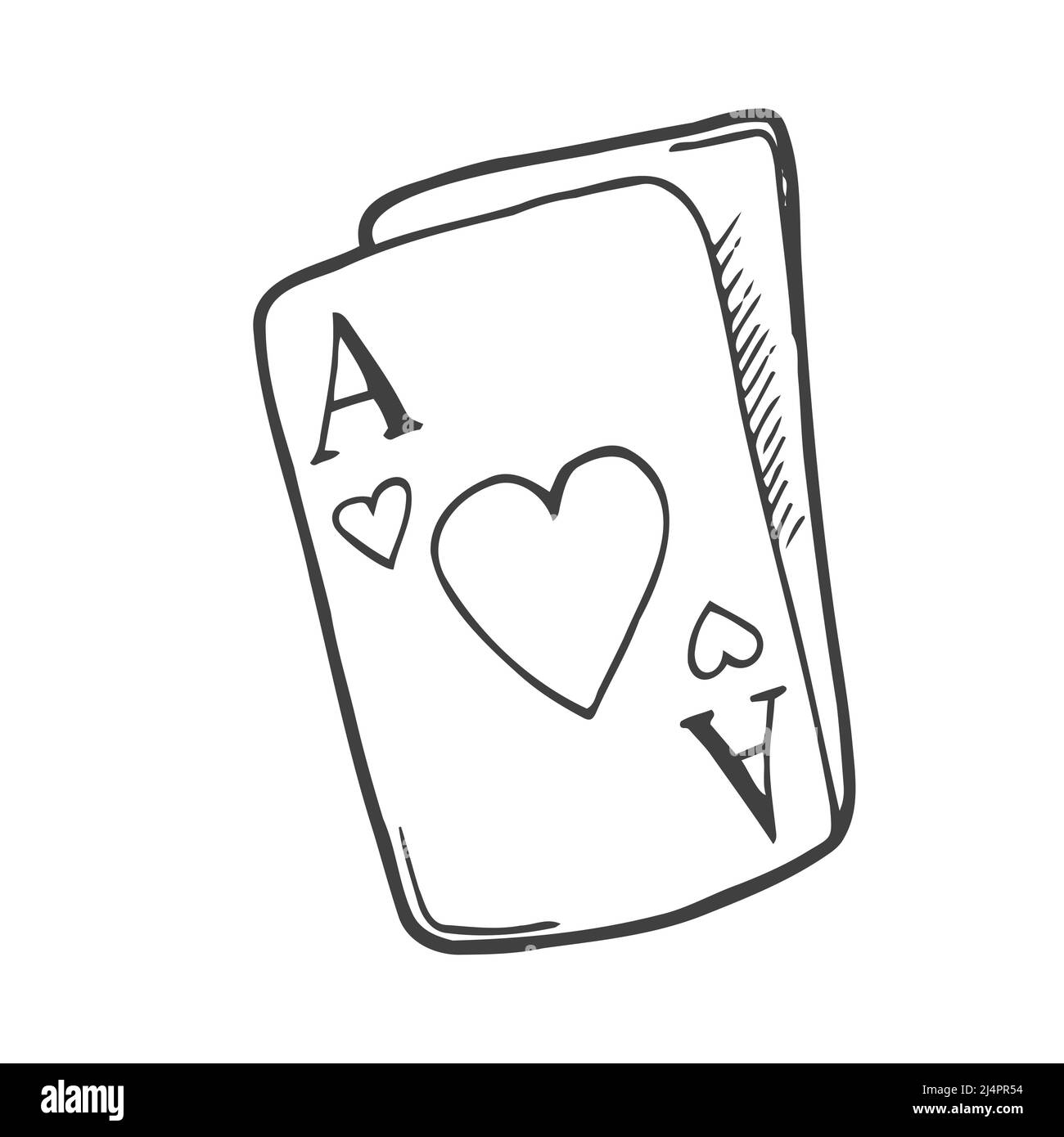 Vector hand drawn doodle playing cards diamonds Stock Vector