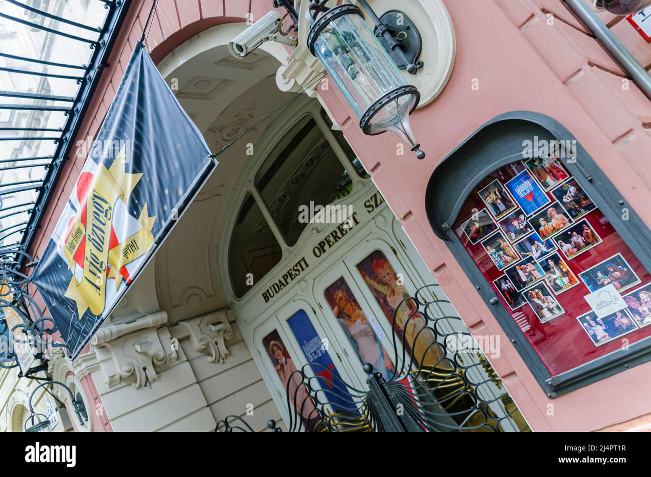 Entrance to the Budapest Operetta Theatre, Budapest, Hungary. Stock Photo