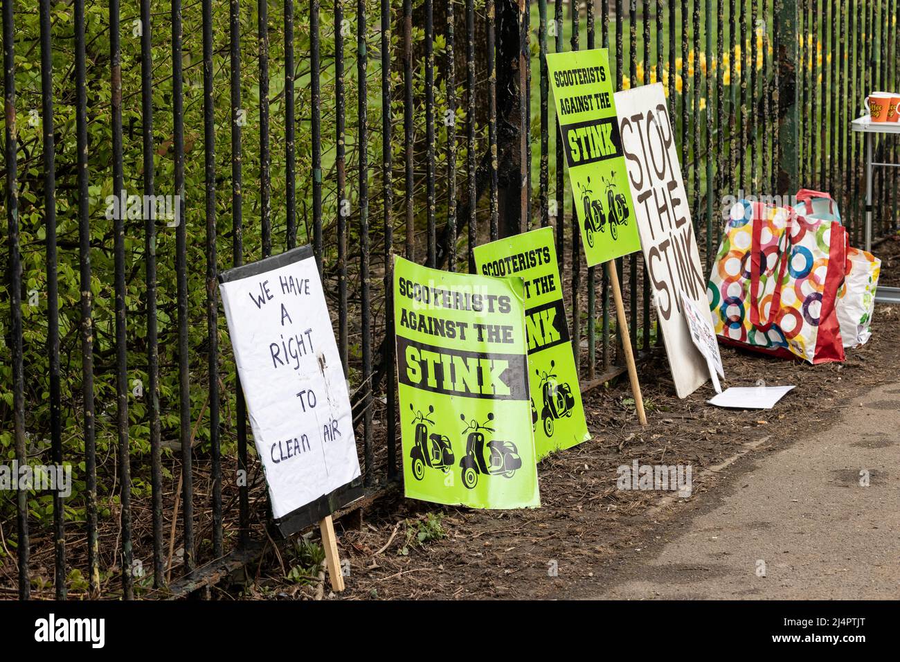 local protesters demonstrating outside of walleys quarry waste landfill site Silverdale