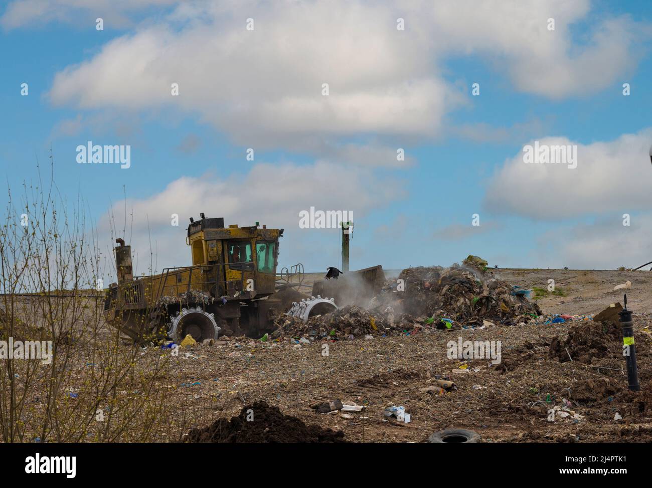 local protesters demonstrating outside of walleys quarry waste landfill