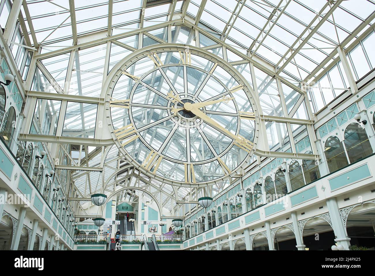 Dublin, Ireland 04.10.2022 Big clock of St Stephen's Green Shopping