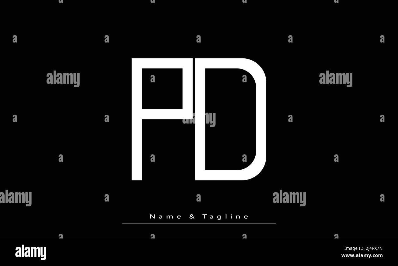 Pd letter logo hi-res stock photography and images - Alamy