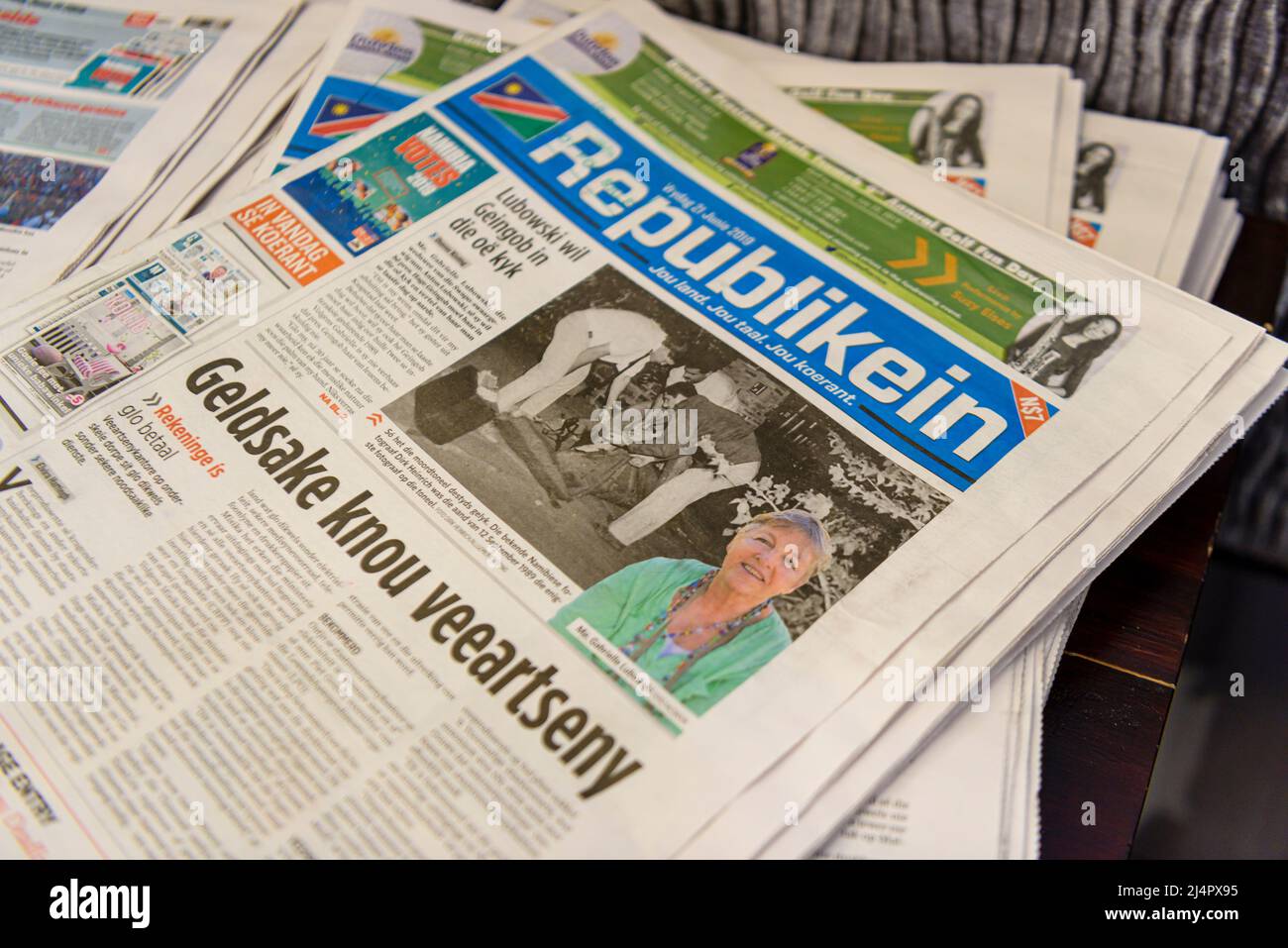 Republikein newspaper, an Afrikaans language newspaper published in