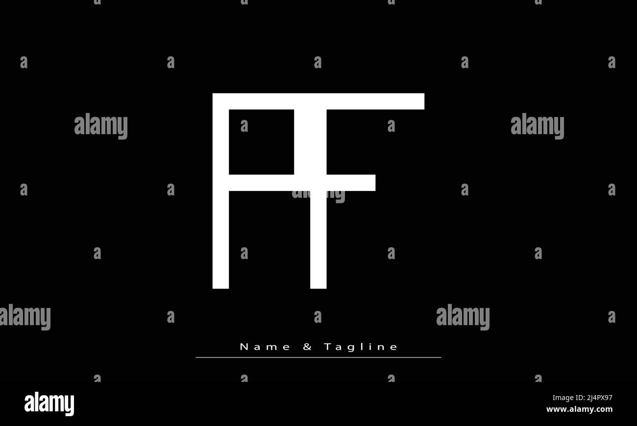 Alphabet letters Initials Monogram logo PF , FP Stock Vector