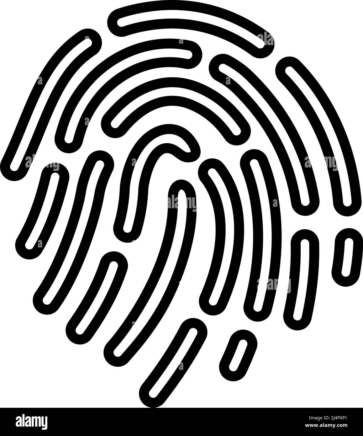 Fingerprint Icon. Bold outline design with editable stroke width ...