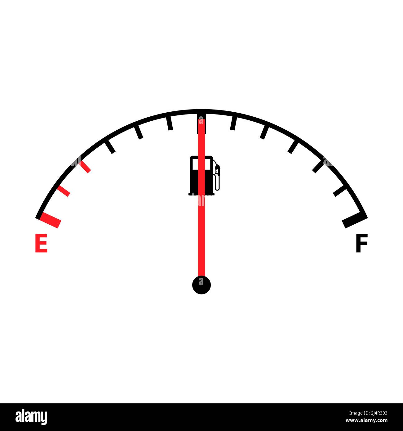 Fuel car indicator icon, gauge petrol automobile meter symbol, control