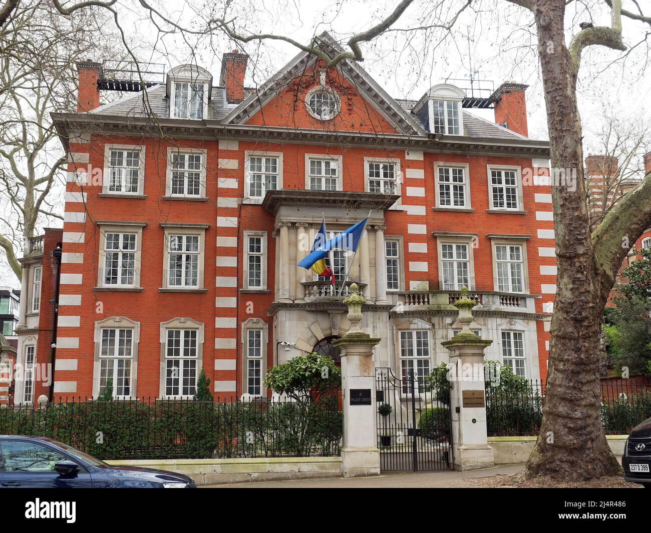 View of the Romanian Embassy in London Stock Photo
