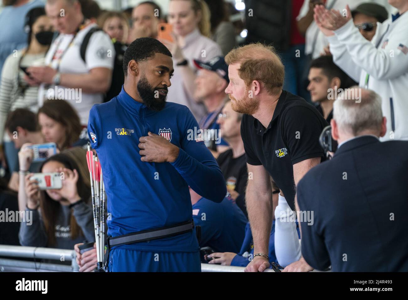 THE HAGUE Prince Harry during the archery event at the fifth edition