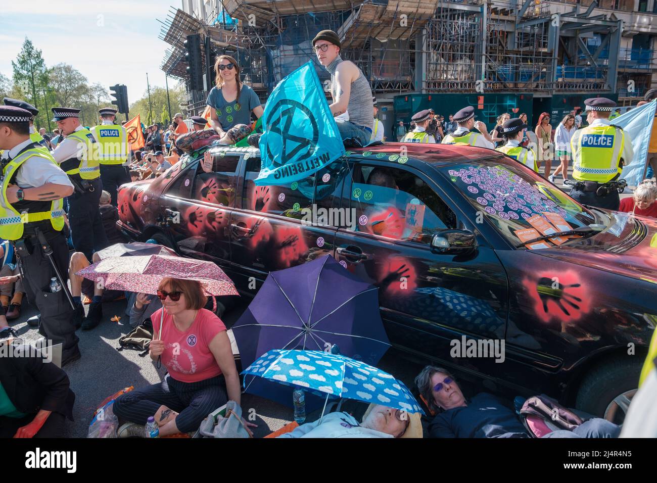Extinction Rebellion blocked Marble Arch Junction and prolific Climate ...