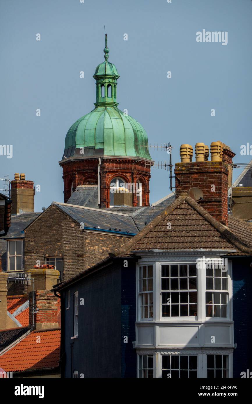 Cromer town rooftops Norfolk Stock Photo Alamy