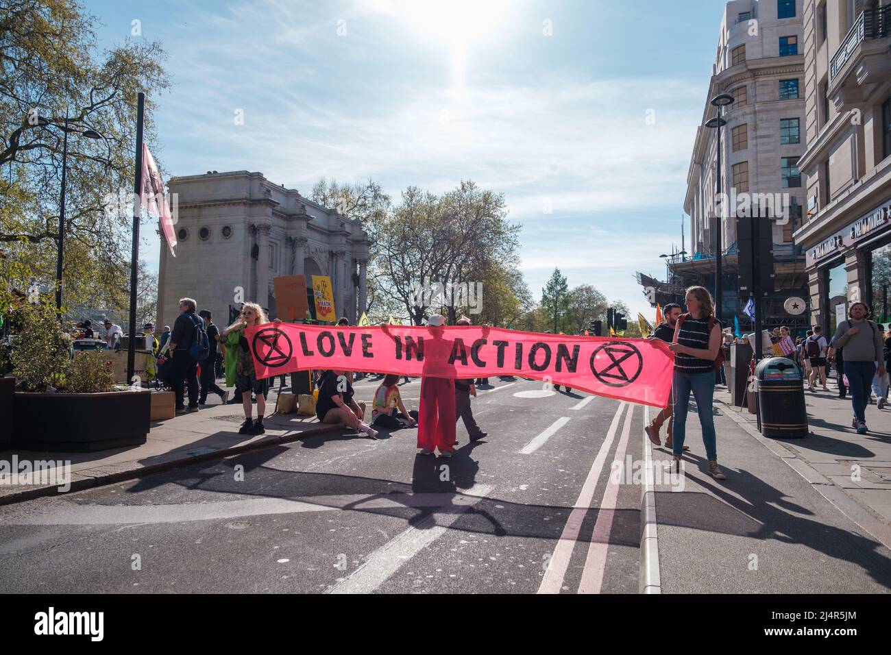 Extinction Rebellion blocked Marble Arch Junction and prolific Climate ...