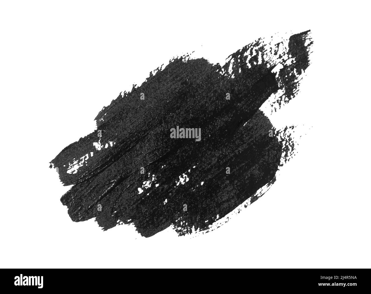 Black Brush Stroke isolated on white. Vector Illustration. EPS10 Stock