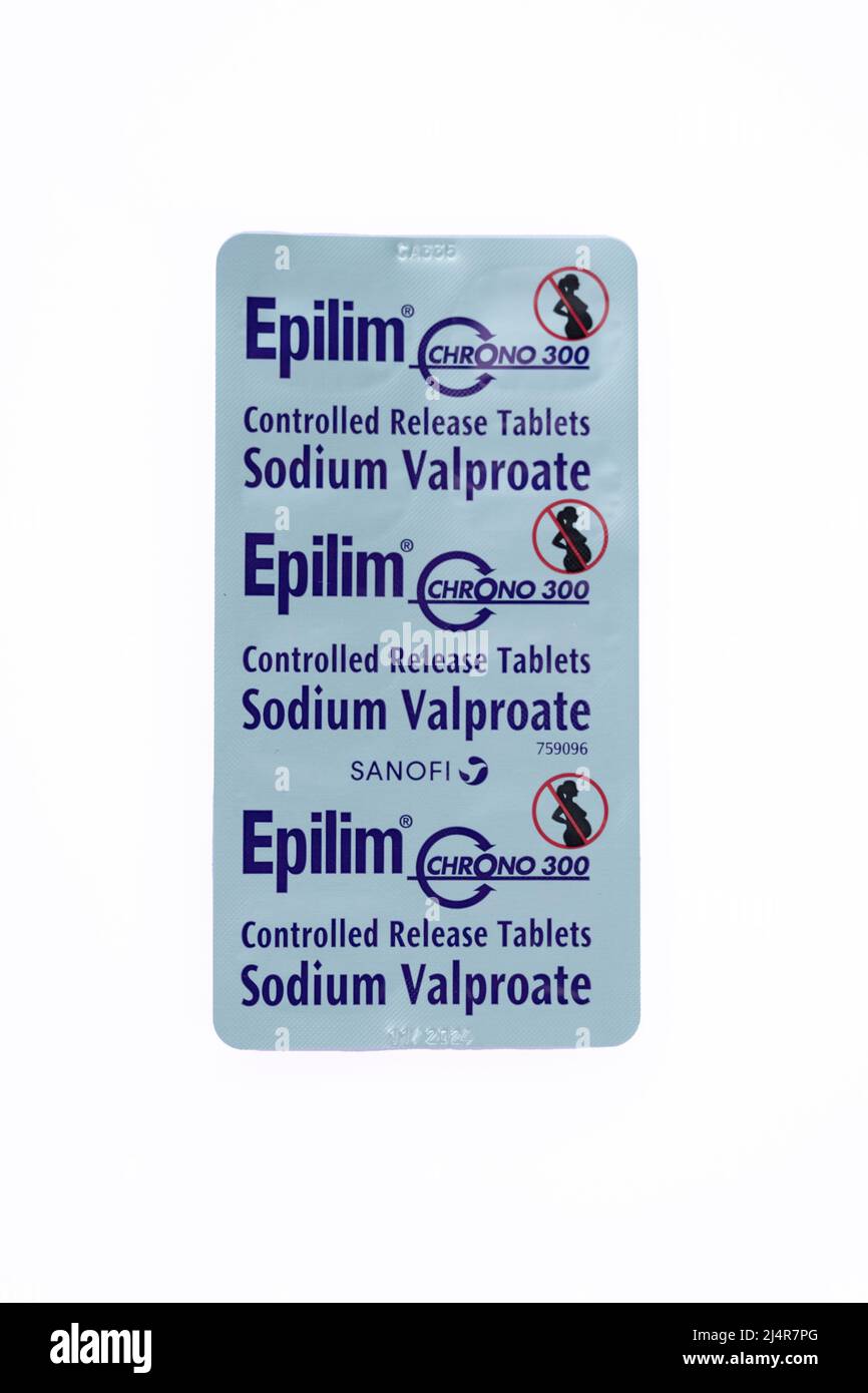 Sodium valproate has caused physical and learning difficulties in 20,000 babies in Britain.It's still prescribed to pregnant women with epilepsy. Stock Photo