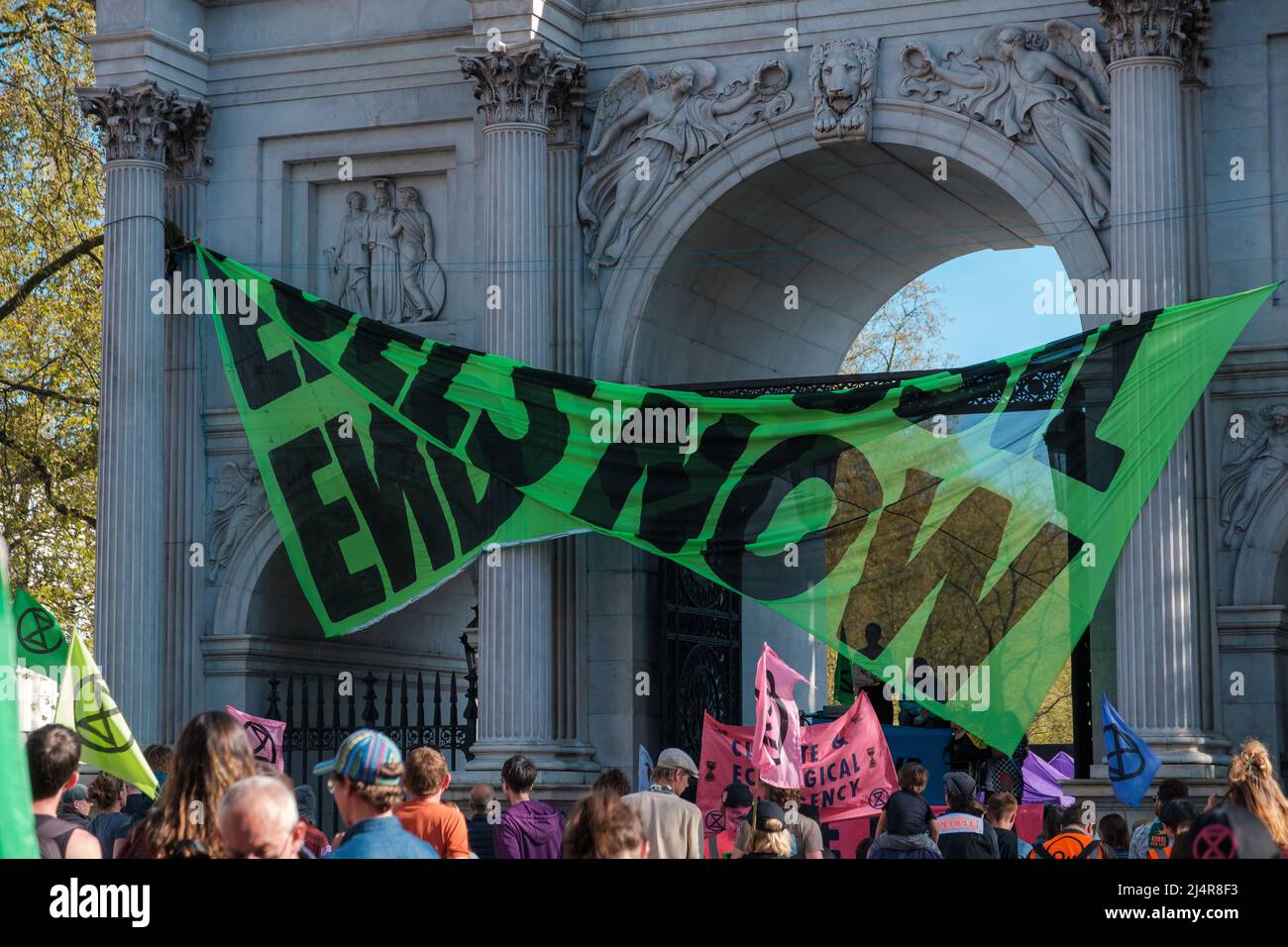 Extinction Rebellion blocked Marble Arch Junction and prolific Climate ...