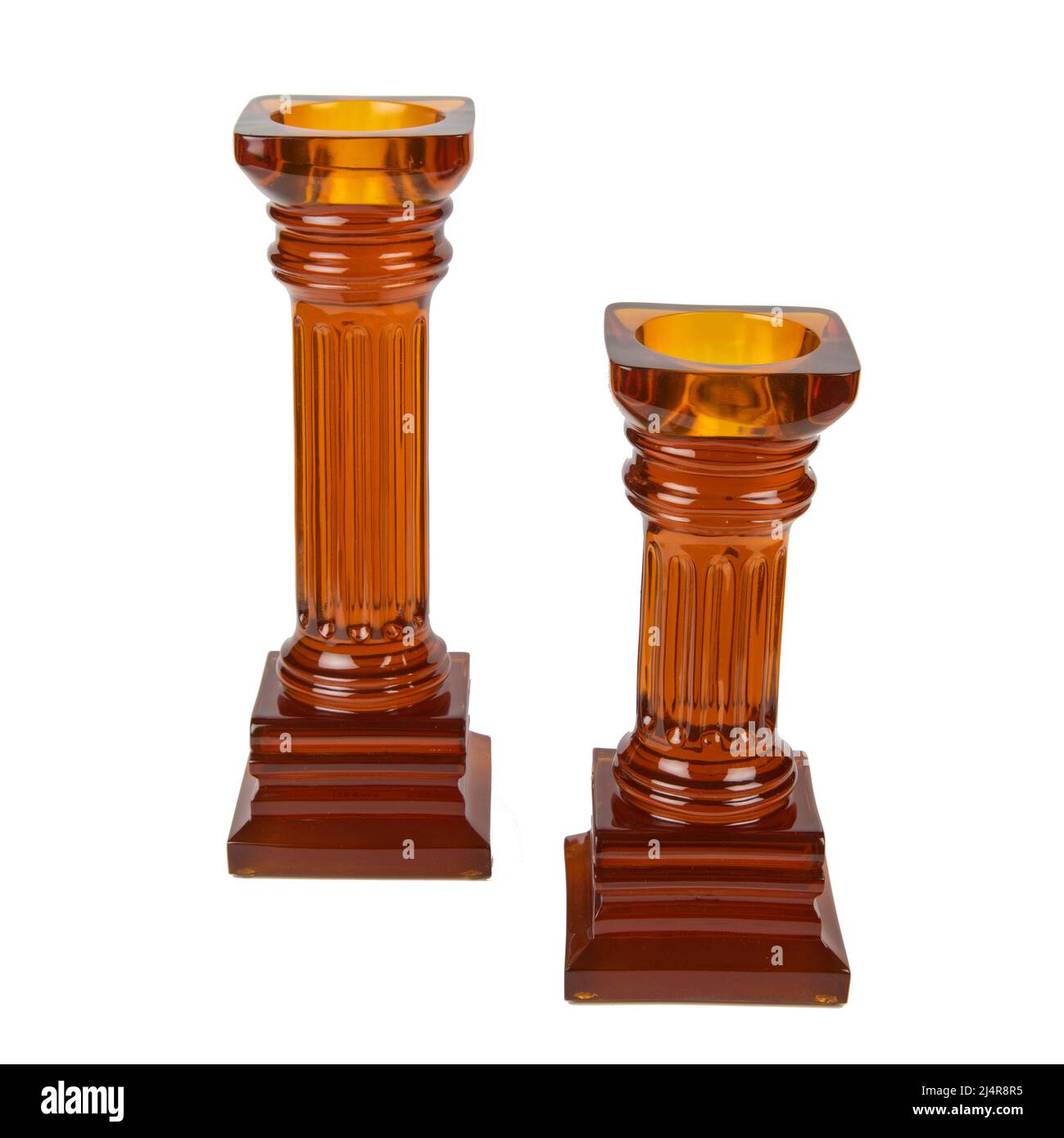 black glass candle holders isolated luxury home decoration accessories