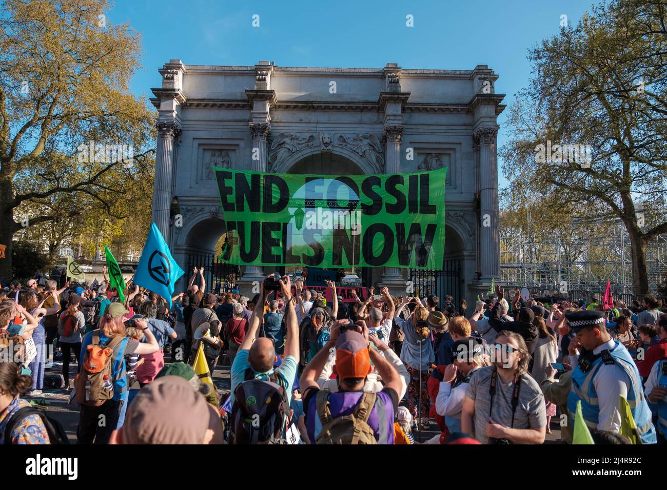 Extinction Rebellion blocked Marble Arch Junction and prolific Climate ...