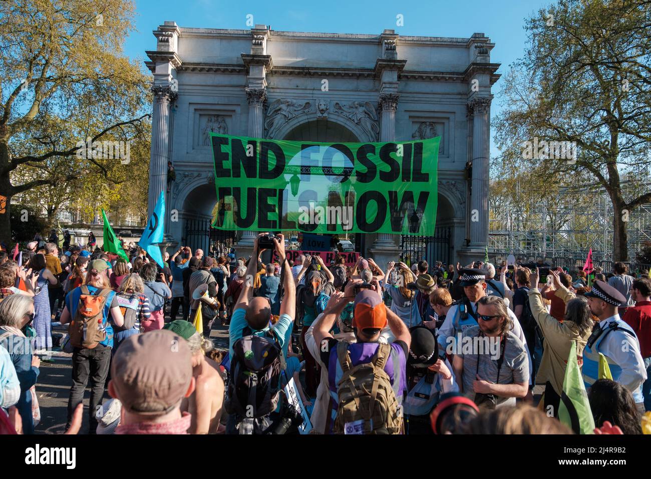 Extinction Rebellion blocked Marble Arch Junction and prolific Climate ...