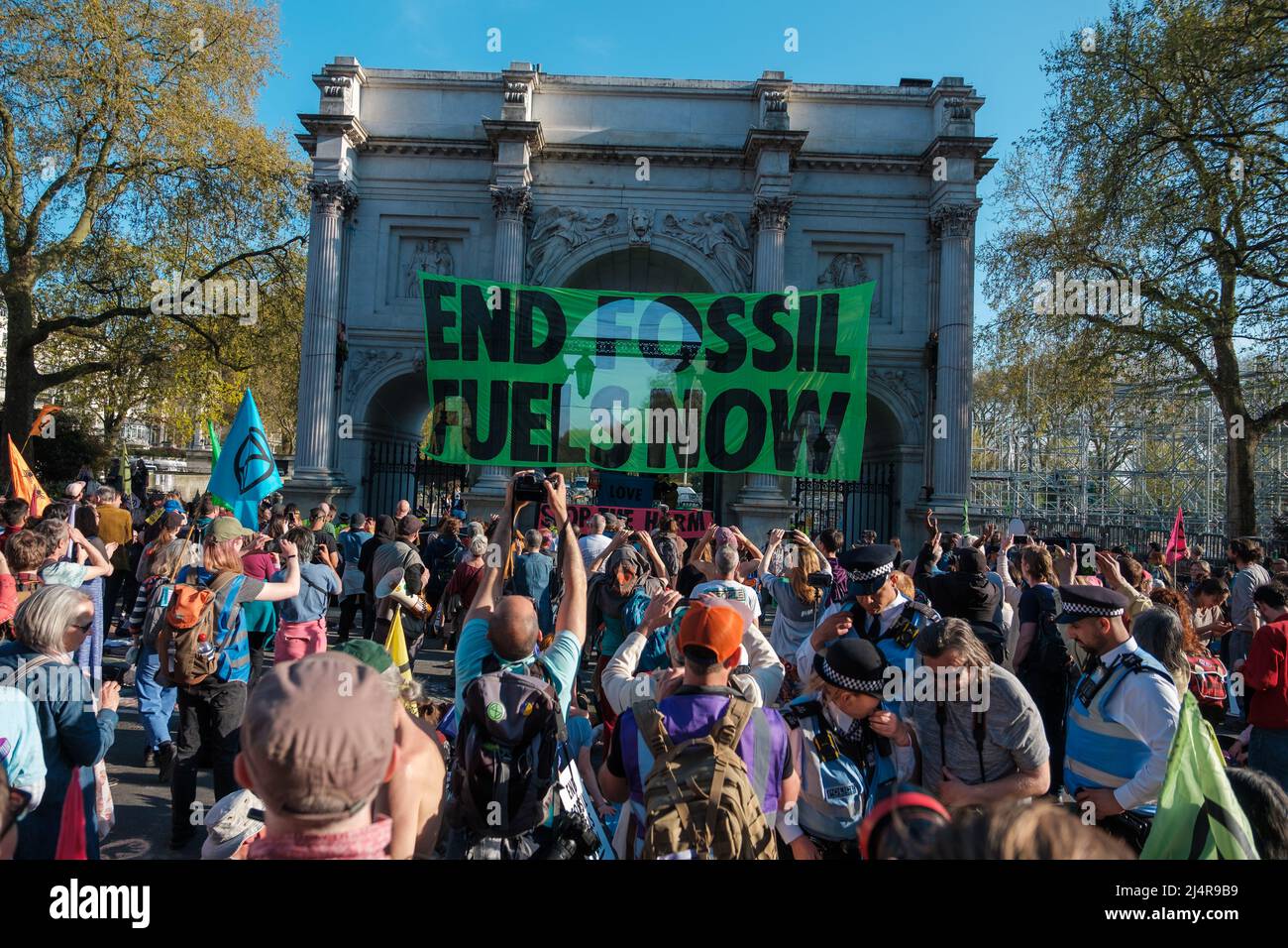 Extinction Rebellion blocked Marble Arch Junction and prolific Climate ...
