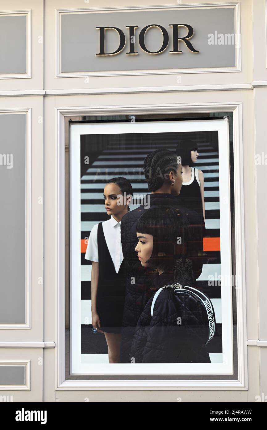 Vienna Austria. Dior Boutique in Vienna at Kohlmarkt Stock Photo