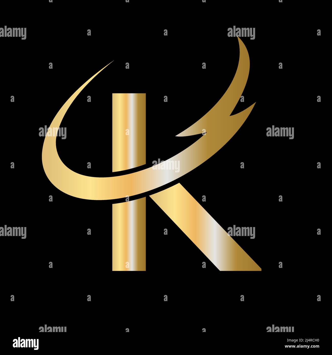 Initial K letter logo with creative modern business typography vector ...