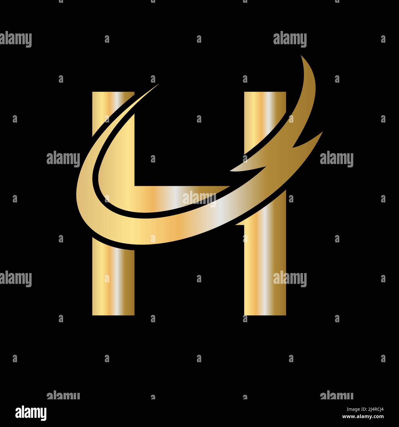 Initial H letter logo with creative modern business typography vector ...