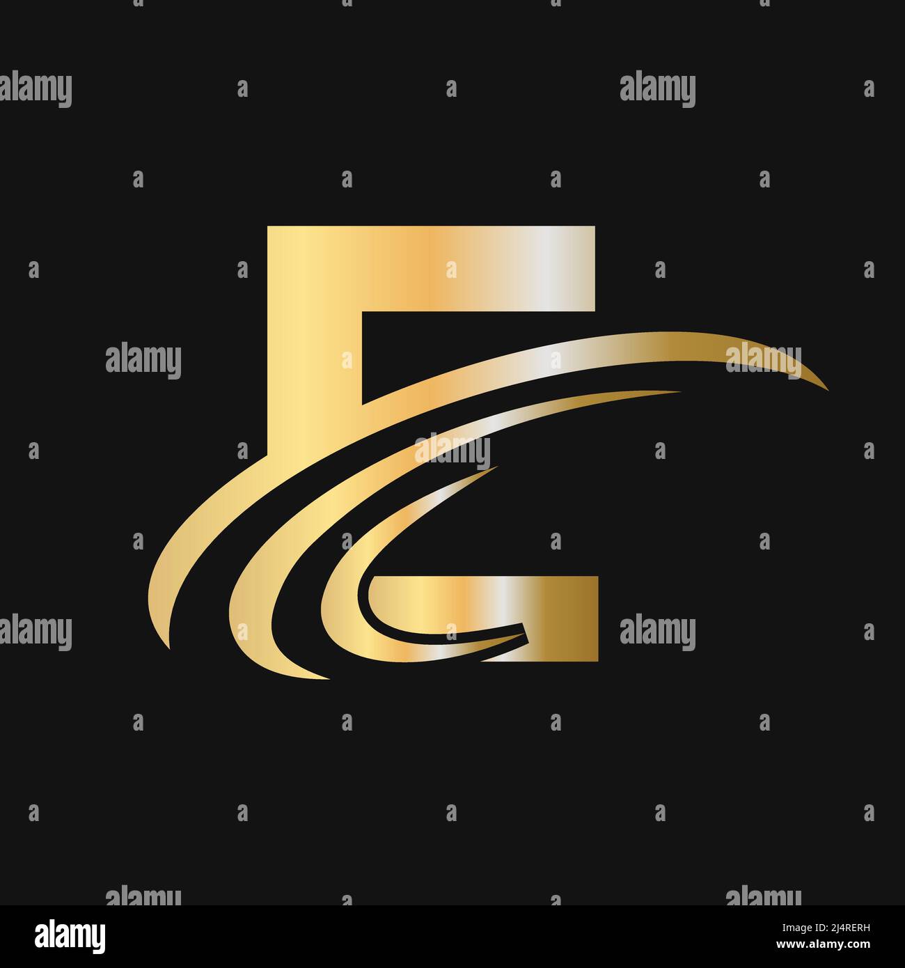 Initial letter E logo design with swoosh sign. E logotype based ...