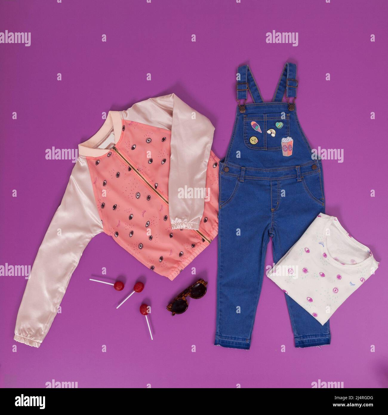 Fashion for little girls girls clothing set Stock Photo Alamy