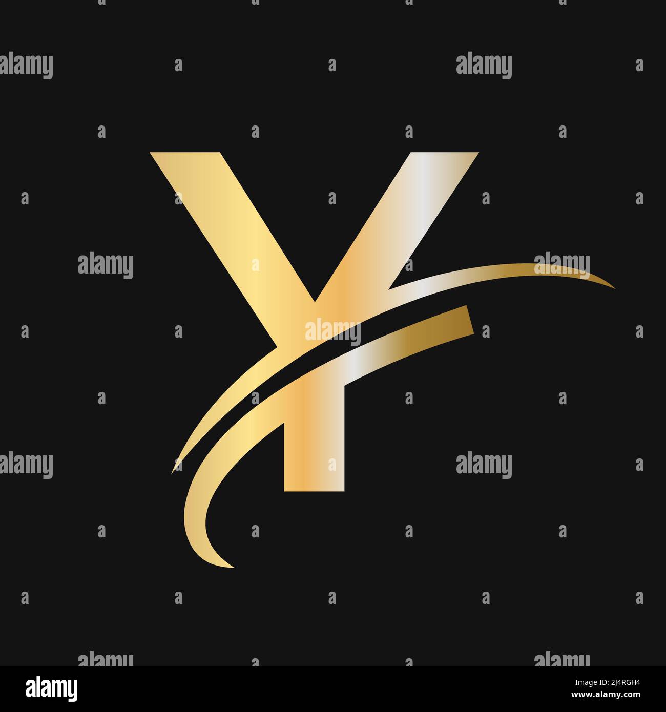 Initial letter Y logo design with swoosh sign. Y logotype based ...