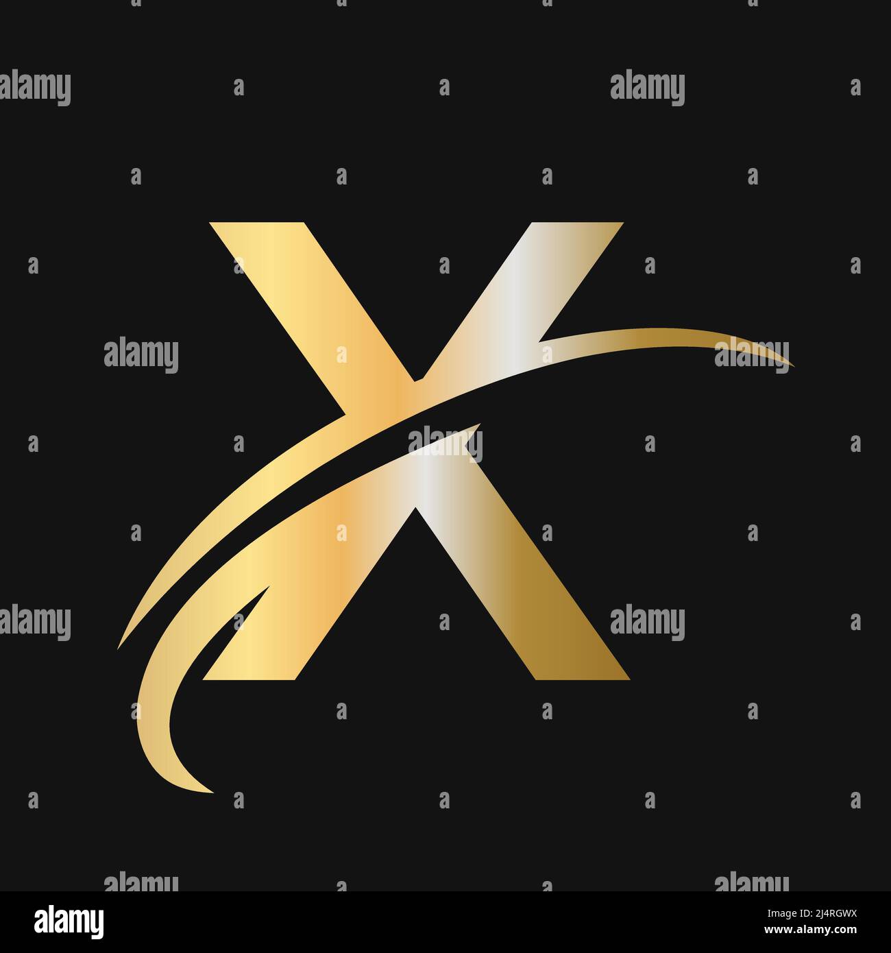 Initial letter X logo design with swoosh sign. X logotype based ...