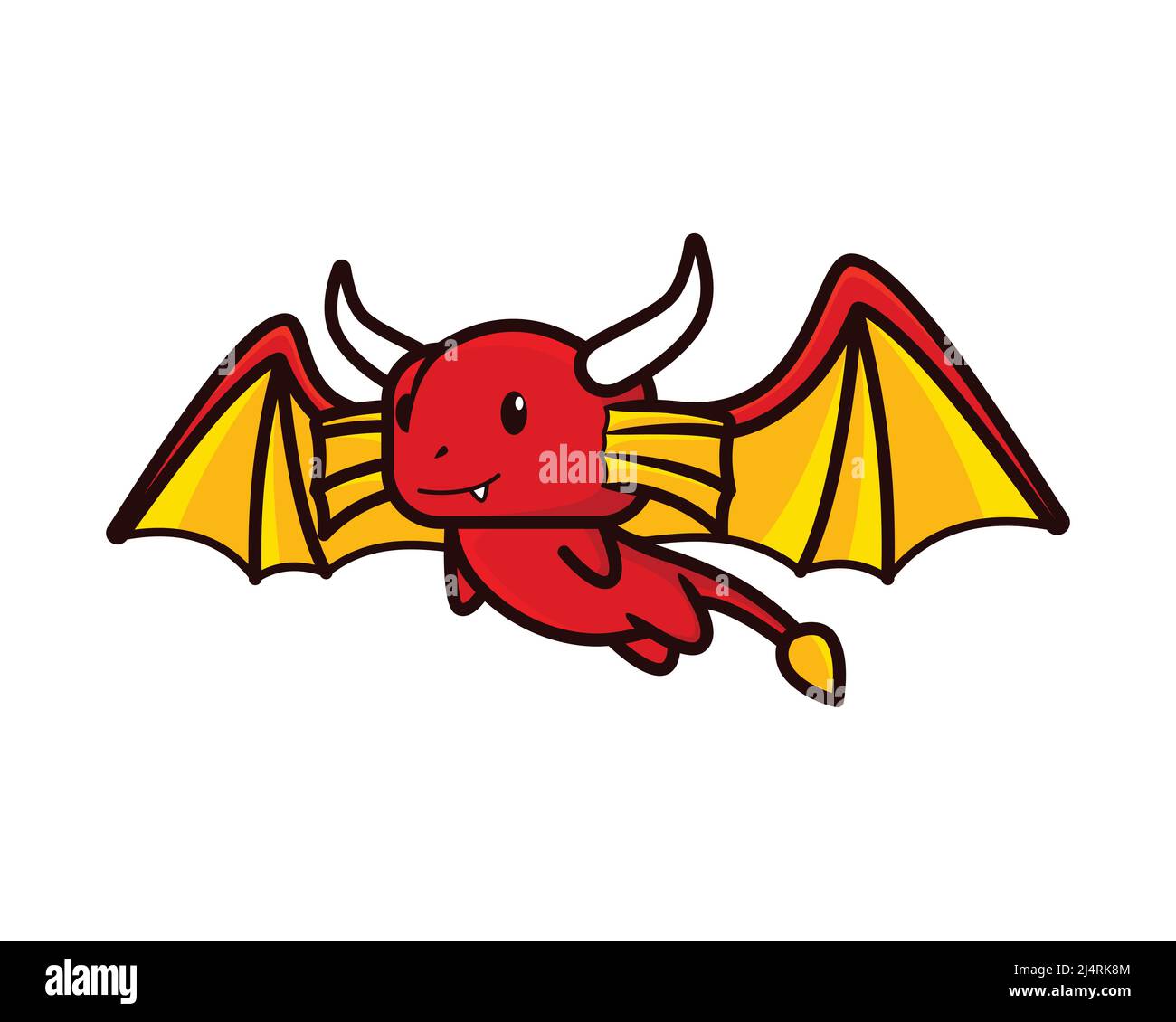 Cute and Sweet Dragon Mascot Illustration Vector Stock Vector