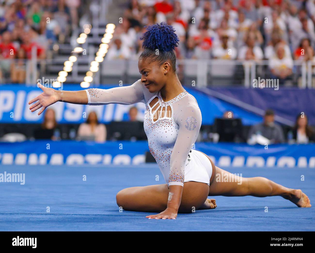 April 16, 2022 Florida's Trinity Thomas performs her floor routine