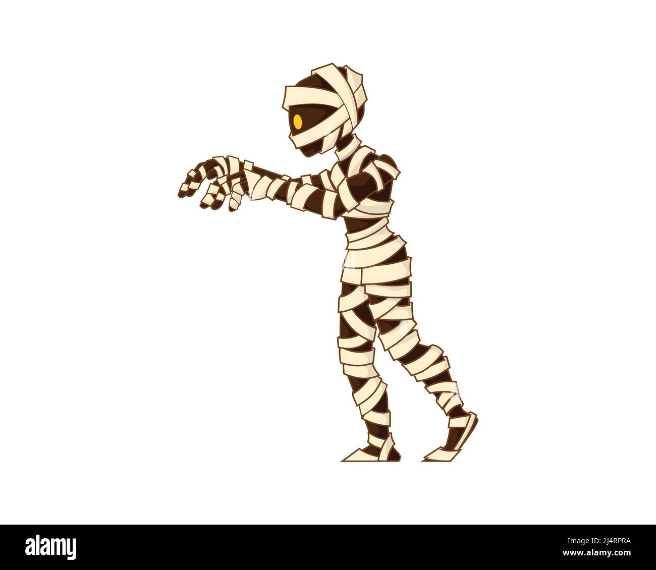 Detailed Mummy with Walking Gesture Illustration Vector Stock Vector