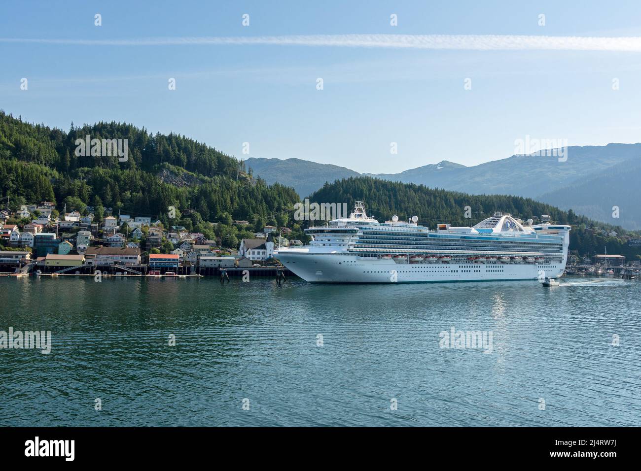 Princess Cruises Lines Cruise Ship Star Princess Moored In Port At Ketchican Alaska During An Inside Passage Cruise. June 2016 Stock Photo