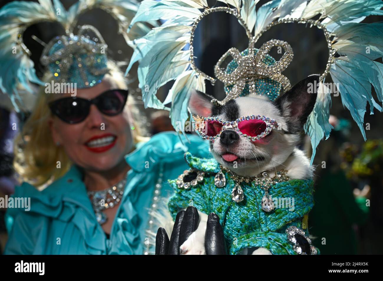 People in costumes attend the Easter Parade and Festival at