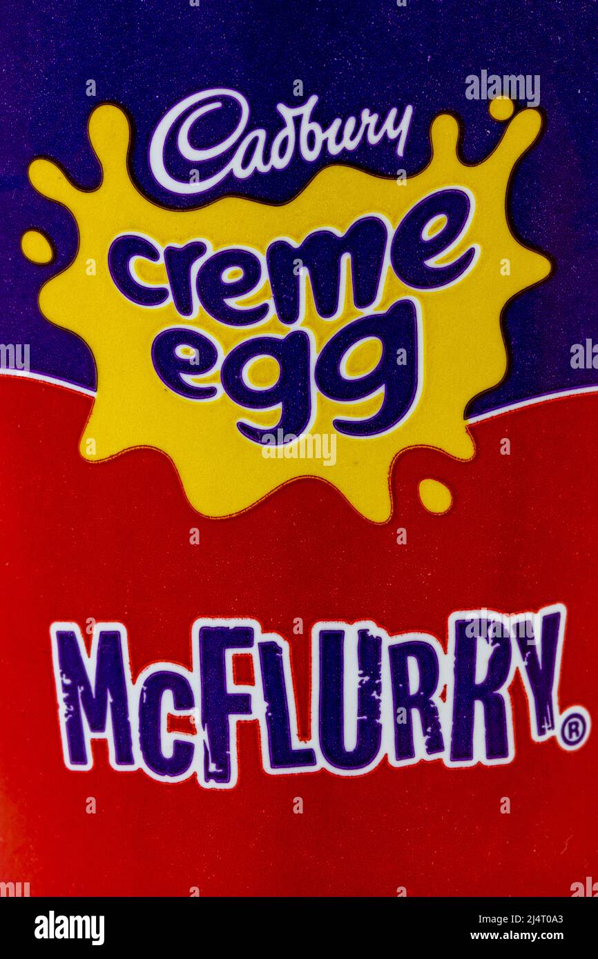 Cadbury Creme Egg Mcflurry Stock Photo