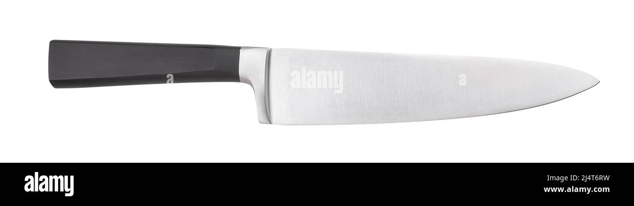 chef knife path isolated on white Stock Photo