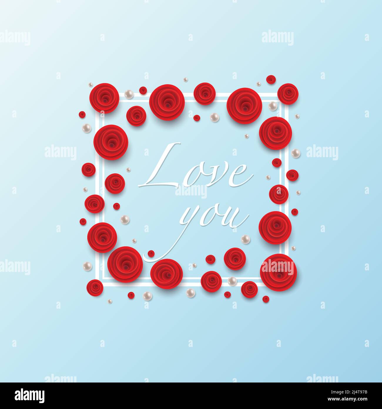 Rose flowers square frame wallpaper Stock Vector Image & Art - Alamy