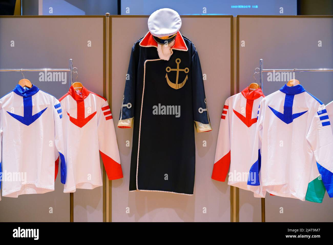 tokyo, japan - november 02 2019: Cosplay costume and jacket from the Japanese manga and anime series Space Battleship Yamato created by Leiji Matsumot Stock Photo