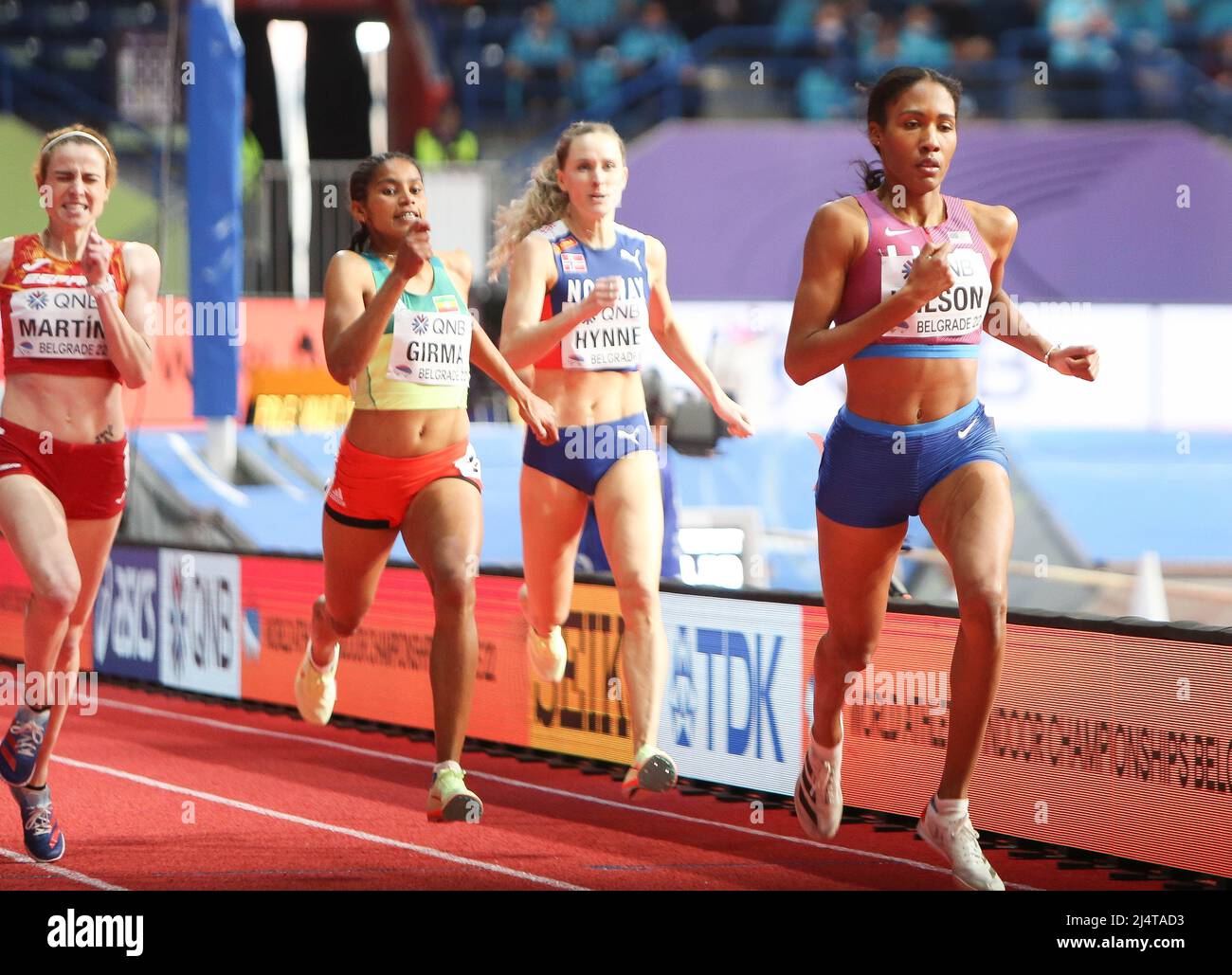 Lorena MARTÍN of Spain , Tigist GIRMA of Ethiopie ,Hedda HYNNE and Ajee ...