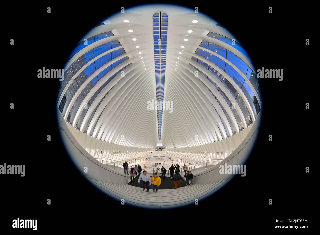 New York landmark of Oculus - One World Center transportation hub, New York City NY Stock Photo