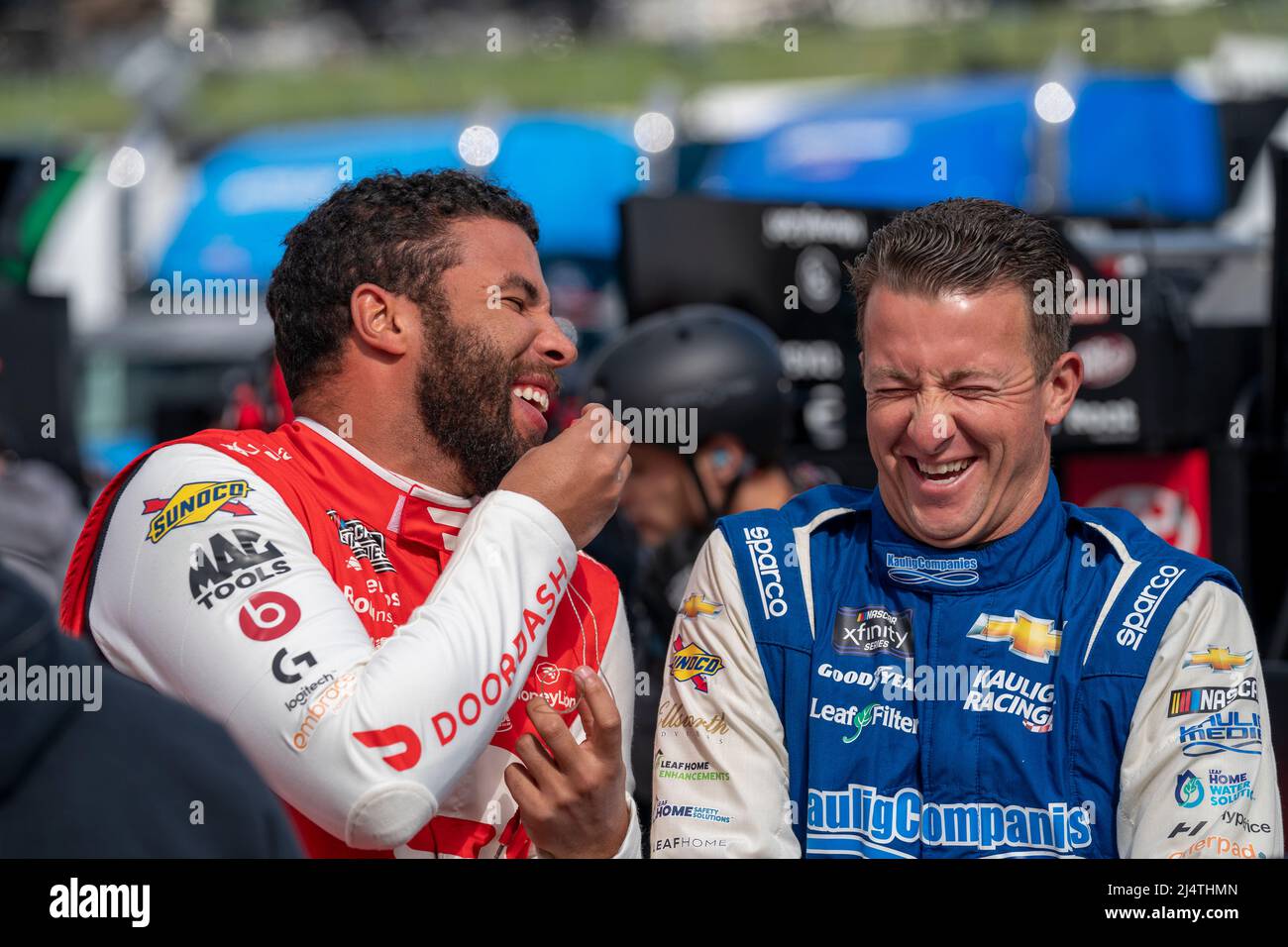 Martinsville, VA, USA. 9th Apr, 2022. A J Allmendinger and Bubba