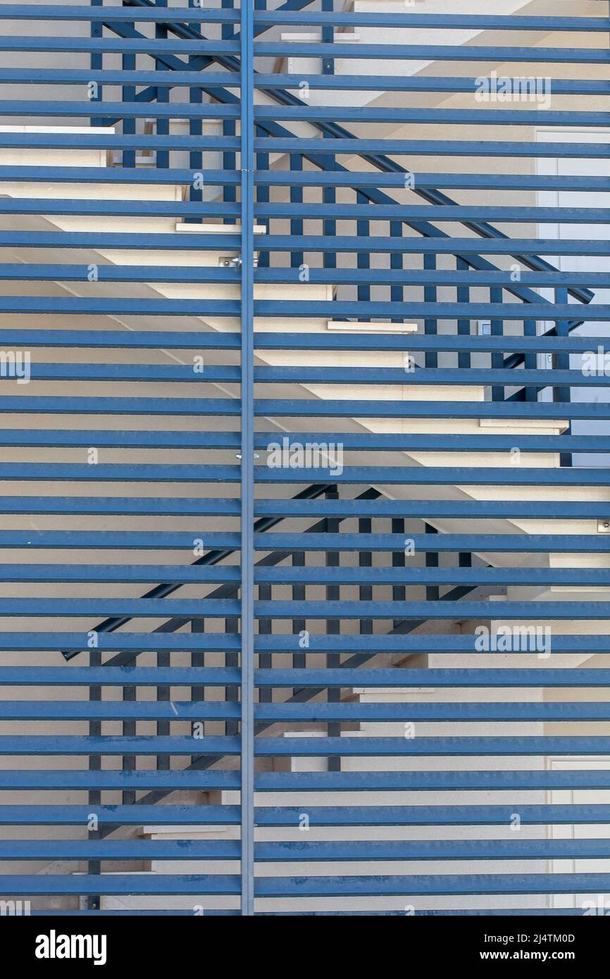 Full frame of modern stairs in residential building. Stock Photo