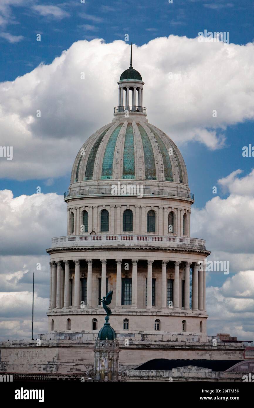 Cuba, Havana.  Dome of the Capitol Building.  The building was inaugurated in 1929. Stock Photo
