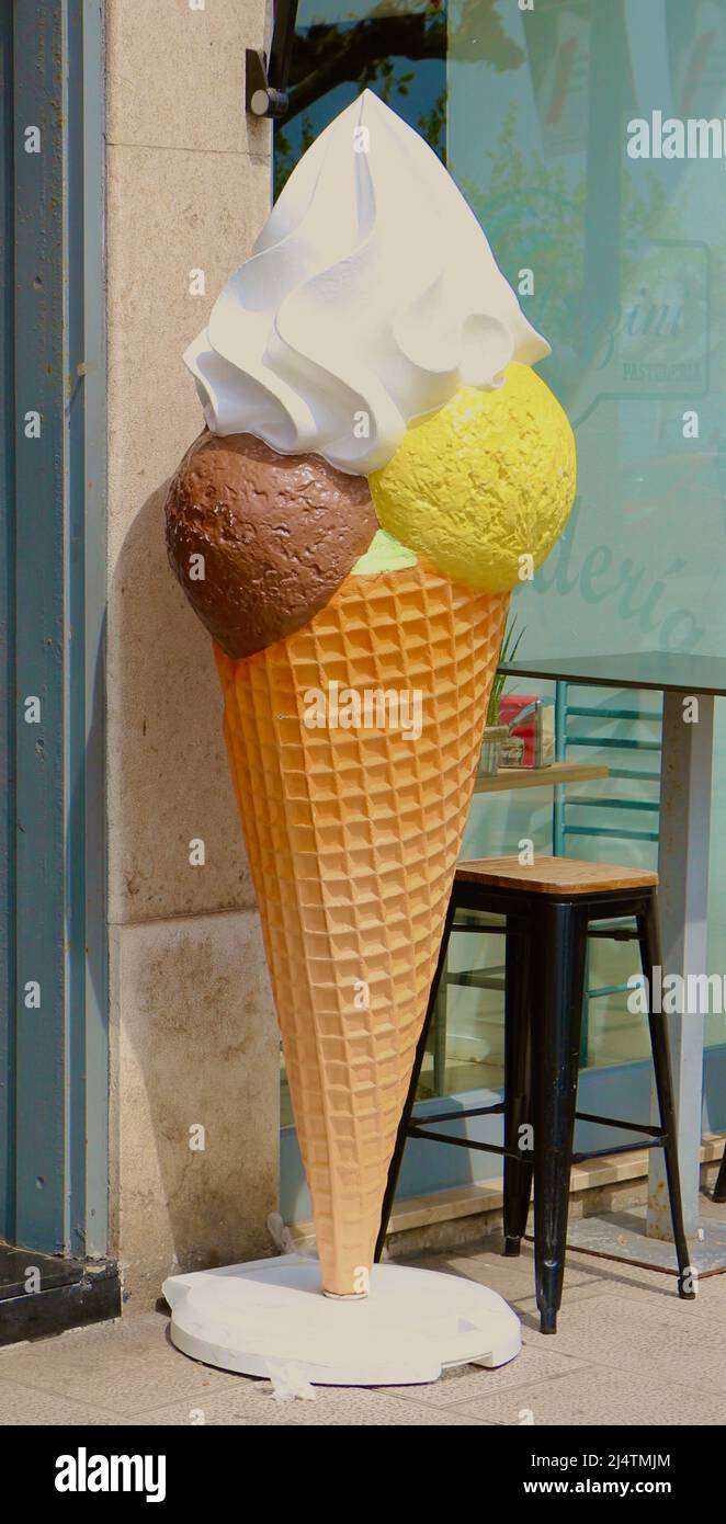 Large Ice Cream Stand Outside Ice Stock Photo 1335408629