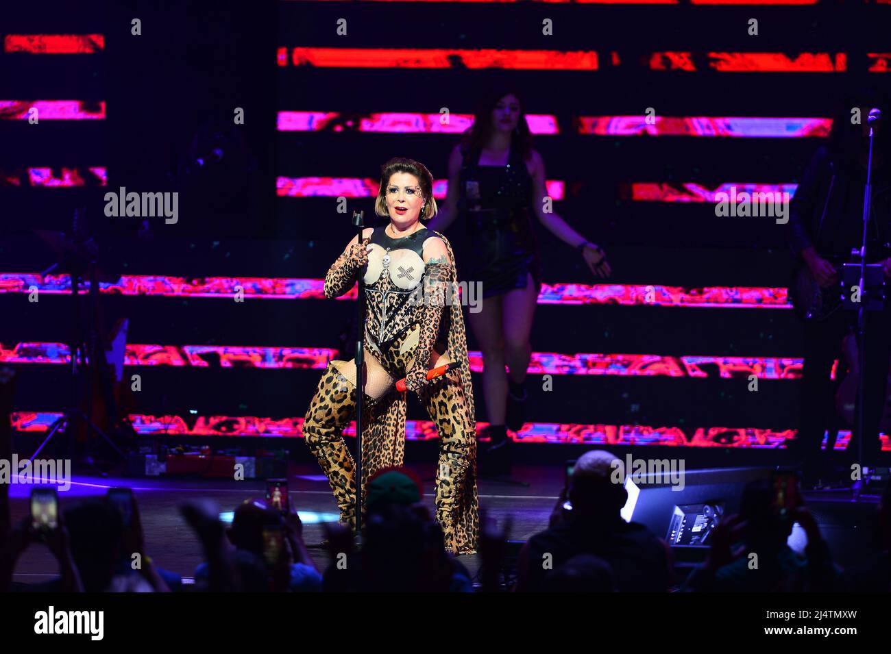 Hollywood, Florida, USA. 16th Apr, 2022. Alejandra Guzman performs onstage during The Perrisimas Tour at Hard Rock Live in the Seminole Hard Rock Hotel & Casino on April 16, 2022 in Hollywood, Florida. Credit: Mpi10/Media Punch/Alamy Live News Stock Photo
