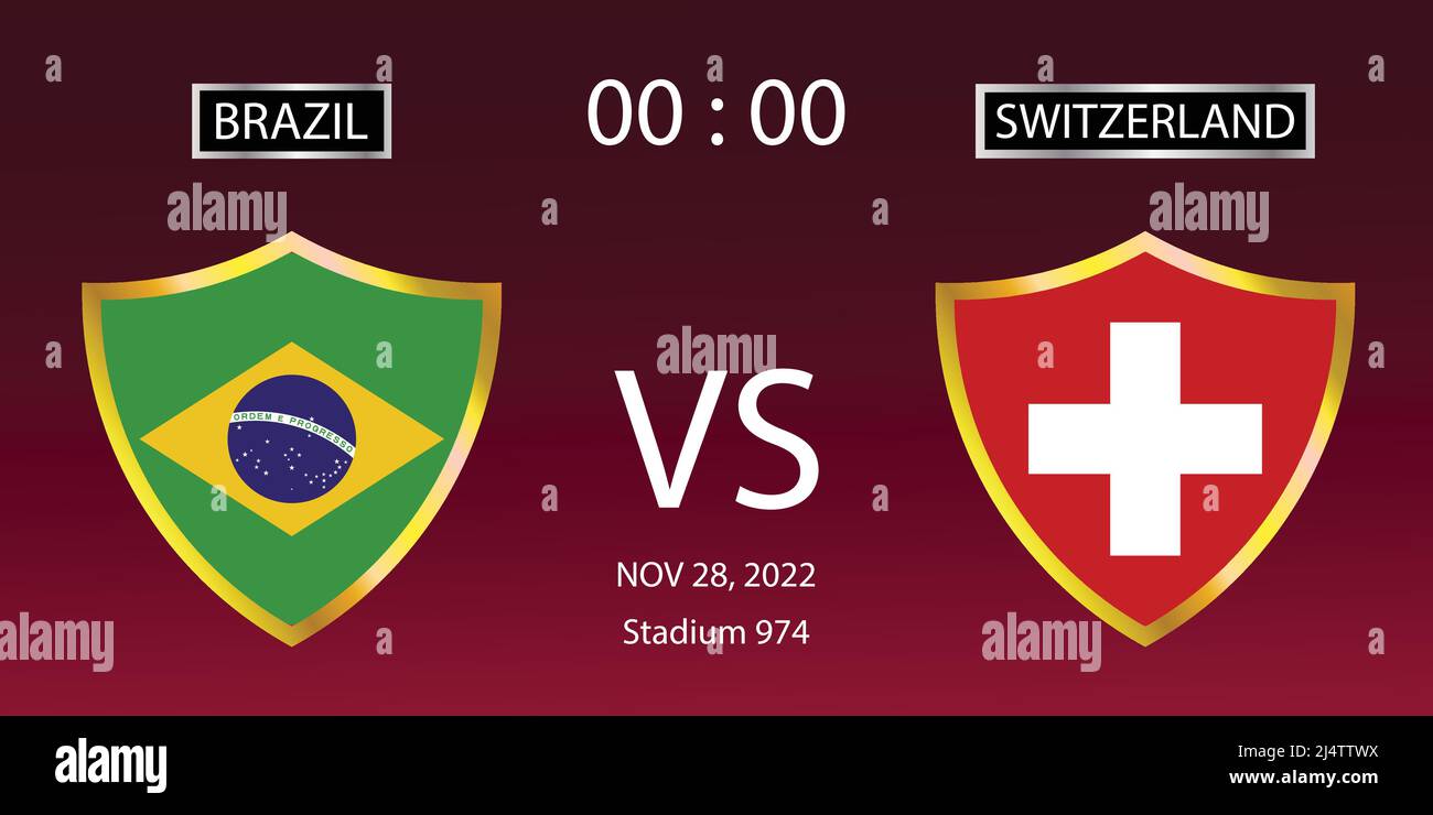 FIFA world cup Qatar 2022. Group stage matches. Brazil vs Switzerland. Match 31