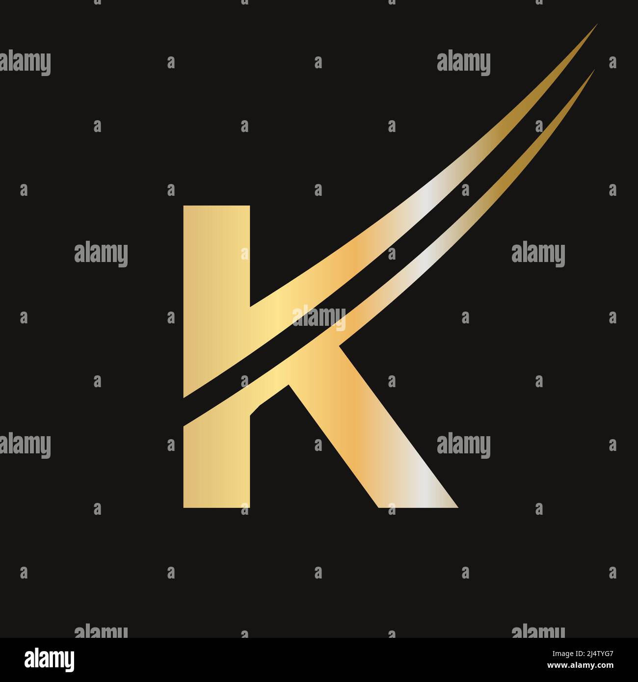 Premium Letter K Logo Design with water wave concept. K letter logo ...
