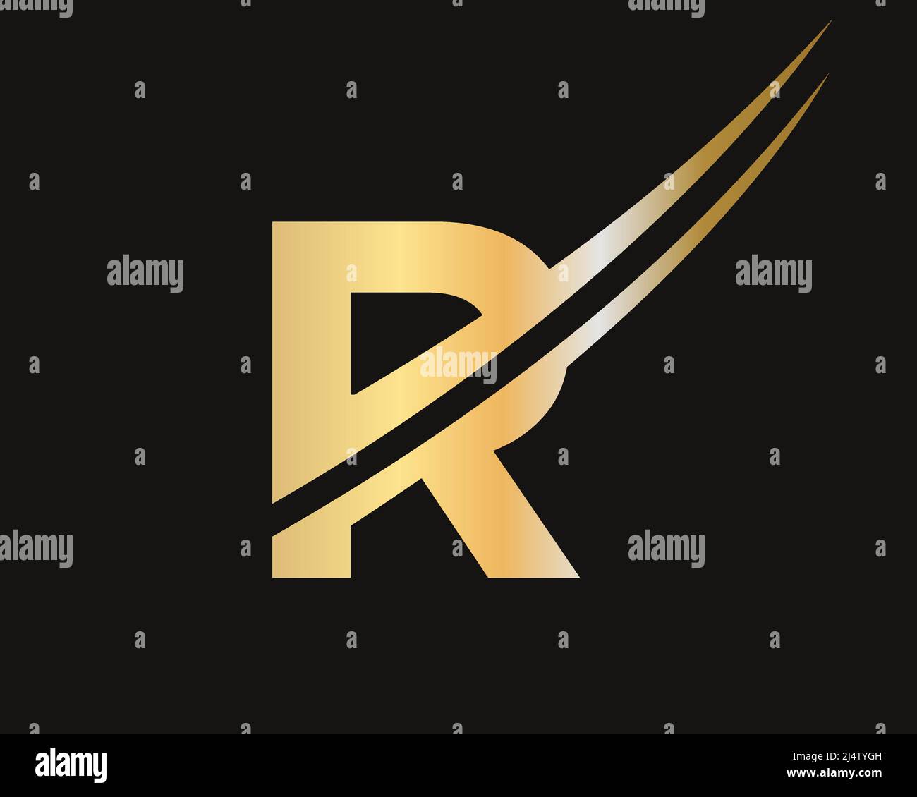 Premium Letter R Logo Design with water wave concept. R letter logo ...
