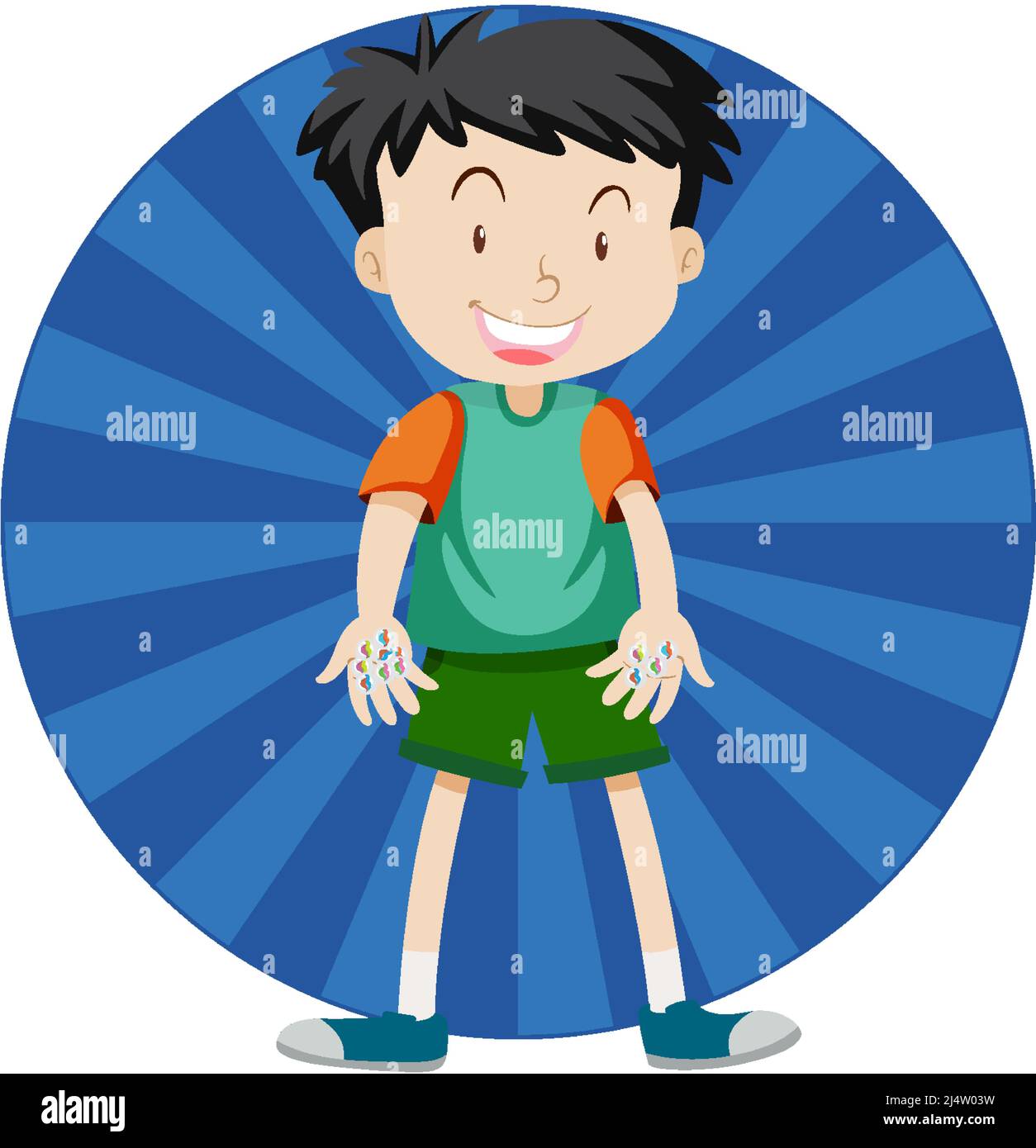 active-boy-simple-cartoon-character-illustration-stock-vector-image