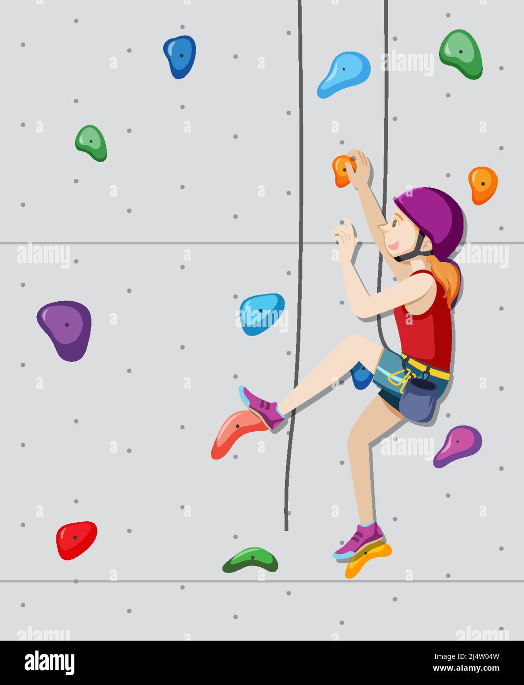Indoor rock climbing gym illustration Stock Vector Image & Art Alamy